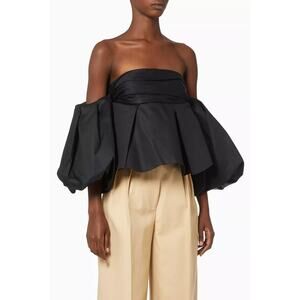KHAITE Katerina Off Shoulder Blouse - S Black